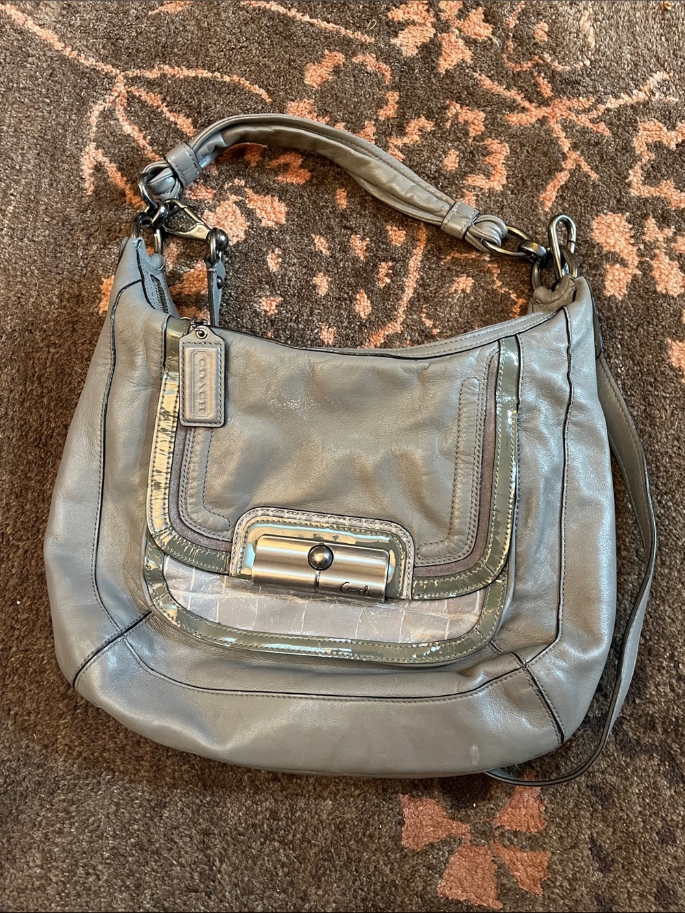 Coach gray leather